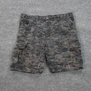 Ariat Shorts Mens 40 Black Camo Rebar M4 Relaxed Cargo Workwear Utility